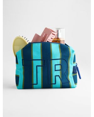BaubleBar Striped Take It Away Custom Storage Pouch - Blue