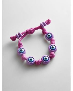 BaubleBar Knotty Good Eye Cord Bracelet - Pink