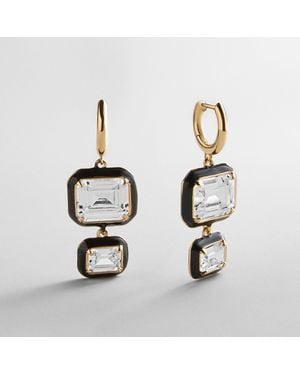 BaubleBar Felicity Crystal Drop Earrings - Metallic