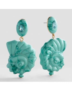 BaubleBar Mina Turquoise Shell Earrings - Green