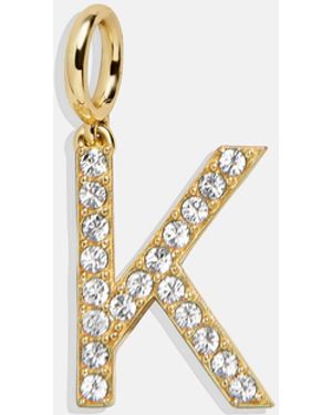 BaubleBar Pavé Initial Cluster Charm - White
