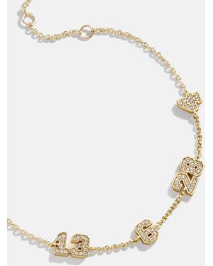 BaubleBar Varsity Gold/pavé Number Custom Bracelet - Natural