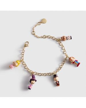 BaubleBar Peanuts Halloween Character Charm Bracelet - Metallic