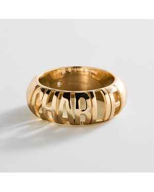 BaubleBar Domed Letter Custom Ring - Metallic