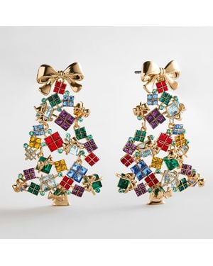 BaubleBar O Christmas Tree Earrings - Multicolor