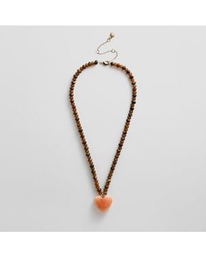 BaubleBar Semi-precious Heart Necklace - Multicolor