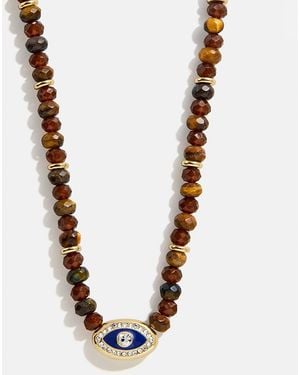 BaubleBar Positive View Semi-precious Evil Eye Necklace - Metallic