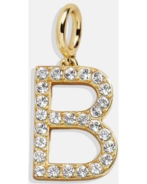 BaubleBar Pavé Initial Cluster Charm - White