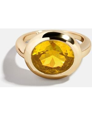 BaubleBar Gold Cubic Zirconia Custom Birthstone Ring - Metallic