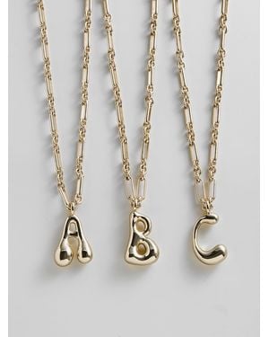 BaubleBar Oversized Bubble Custom Initial Necklace - White