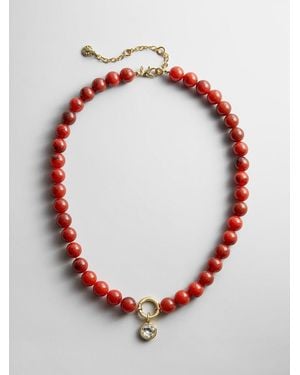 BaubleBar Janette Beaded Ring Necklace - Red