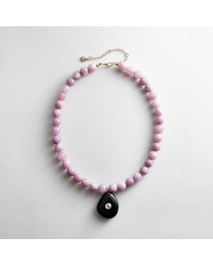 BaubleBar Jamie Semi-precious Beaded Necklace - Gray