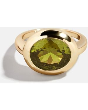 BaubleBar Gold Cubic Zirconia Custom Birthstone Ring - Metallic