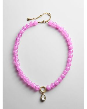 BaubleBar Janette Beaded Ring Necklace - Pink