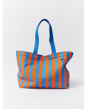 BaubleBar Striped Alpha Tote - Blue