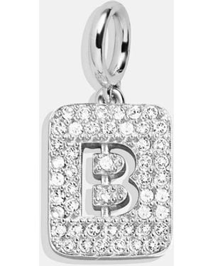 BaubleBar Silver Block Pave Cluster Charm - White