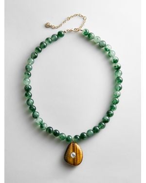 BaubleBar Jamie Semi-precious Beaded Necklace - Green