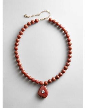 BaubleBar Jamie Semi-precious Beaded Necklace - Gray