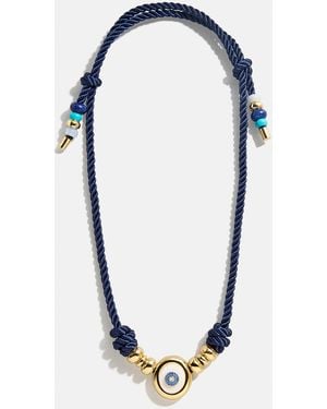 BaubleBar Eye Candy Evil Eye Cord Necklace - Blue