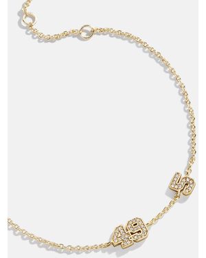 BaubleBar Varsity Gold/pavé Number Custom Bracelet - Natural