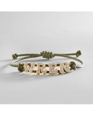 BaubleBar Pavé Bubble Cord Slider Bracelet - Metallic