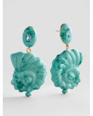 BaubleBar Mina Turquoise Shell Earrings - Green