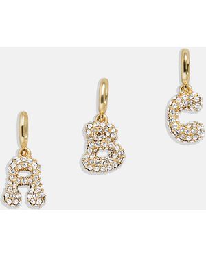 BaubleBar Pavé Bubble Initial Cluster Charm - Natural