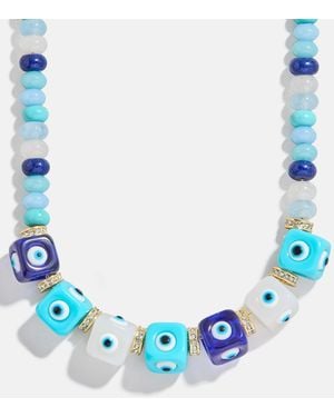 BaubleBar Ojo Semi-precious Evil Eye Necklace - Blue