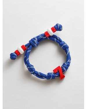 BaubleBar Team Knotty Varsity Custom Bracelet - Blue