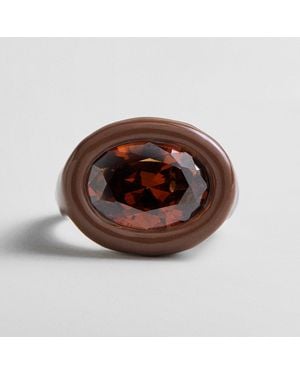BaubleBar Joy Pop Cubic Zirconia Ring - Brown