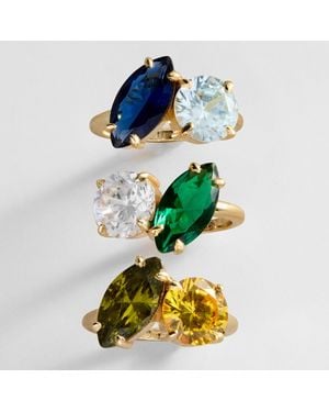 BaubleBar Toi Et Moi Custom Birthstone Ring - Blue