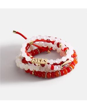 BaubleBar Nfl Beaded Bracelet Set - Red