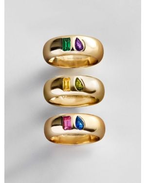 BaubleBar Multi-stone Puffy Custom Birthstone Ring - Gray