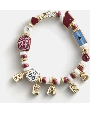 BaubleBar Missouri State College Beaded Charm Bracelet - White