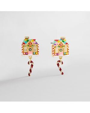BaubleBar Home Sweet Home Gingerbread Earrings - Metallic