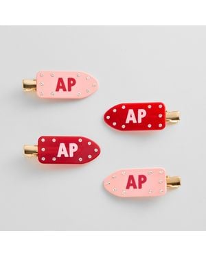 BaubleBar Grwm Custom Creaseless Hair Clip Set - Red