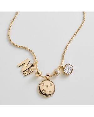 BaubleBar Monogram Cluster Custom Charm Necklace - Metallic