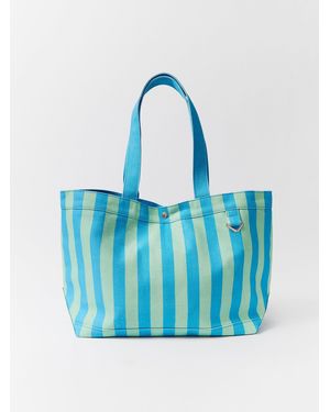BaubleBar Striped Alpha Tote - Blue