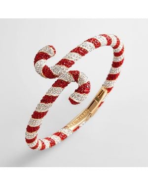 BaubleBar Sweet Twist Candy Cane Bracelet - Red