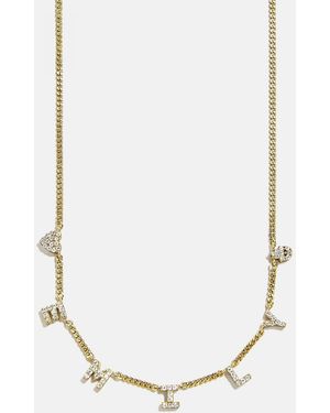 BaubleBar Mini 14k Gold Custom Icon Necklace - White