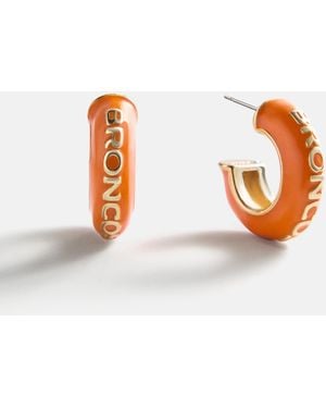 BaubleBar Nfl Enamel Hoop Earrings - Orange
