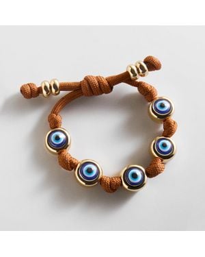 BaubleBar Eyes Open Evil Eye Paracord Bracelet - Brown
