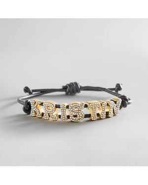 BaubleBar Pavé Bubble Cord Slider Bracelet - Metallic