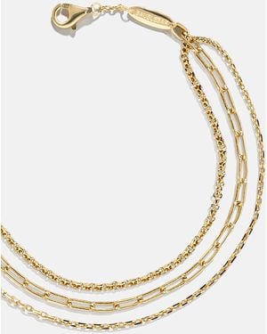 BaubleBar Ana 18k Gold Layered Bracelet - Metallic