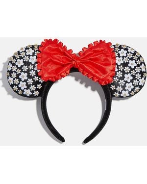 BaubleBar Disney Minnie Mouse White Floral Ears Headband - Red
