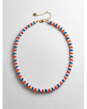 BaubleBar Jolene Semi-precious Beaded Necklace - Metallic