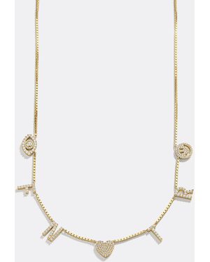 BaubleBar 18k Gold Custom Icon Necklace - White