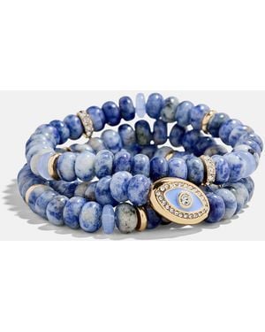 BaubleBar Energy Aligned Evil Eye Bracelet Set - Blue