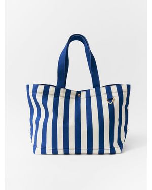 BaubleBar Striped Alpha Tote - Blue