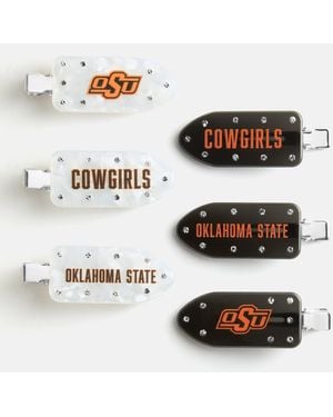 BaubleBar Oklahoma State College Creaseless Hair Clip Set - Metallic